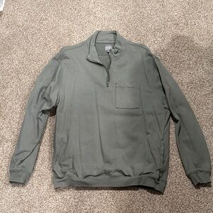 GAP Men's Sage Green Zip-Up Sweater